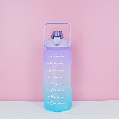 Gradient 2L Straight Frosted Straw Cup