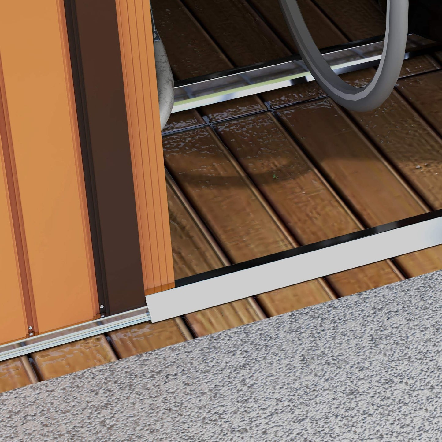 US Local Outdoor Tool Shed 9  X 6 Tool Storage Shed With Foundation Kit For  Patio Lawn Yellow