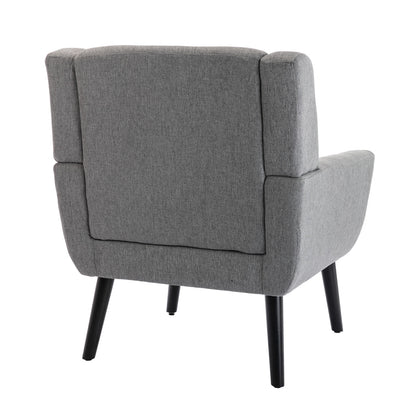 US Local Modern Soft Linen Ergonomic Accent Chair For Living Room, Bedroom, Home