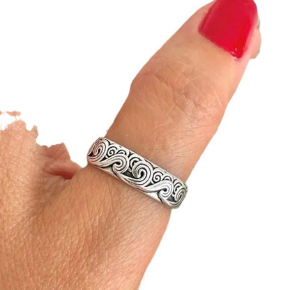 Ziqi Donglai Ins Trendy Men's Personality Xiangyun Vintage Ring