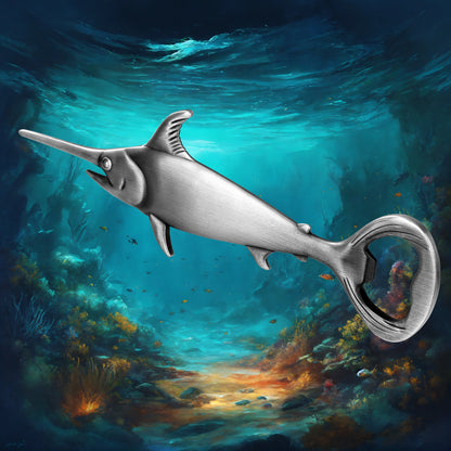 US Local Creative Swordfish Handle Metal Beer Bottle Openers Kitchen Bar Accessories Tools Beer Gifts Beer Openors Kitchen Gadgets