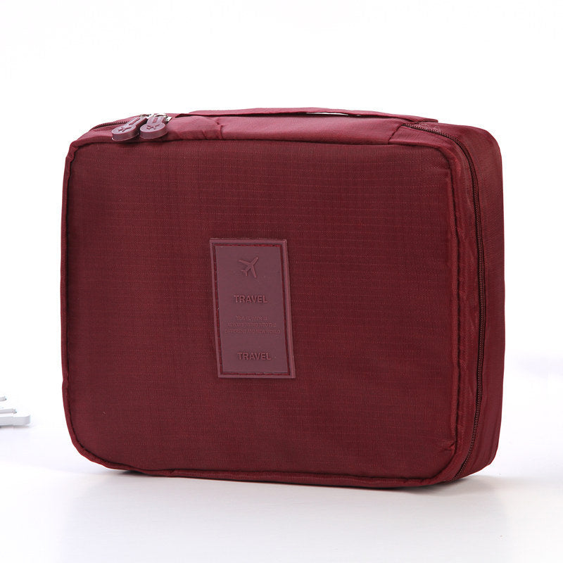 USA Local Portable Cosmetic Bag Waterproof Divider Multi-grid Pockets Toiletry Bags Travel Storage Handbags Women Make Up Bag