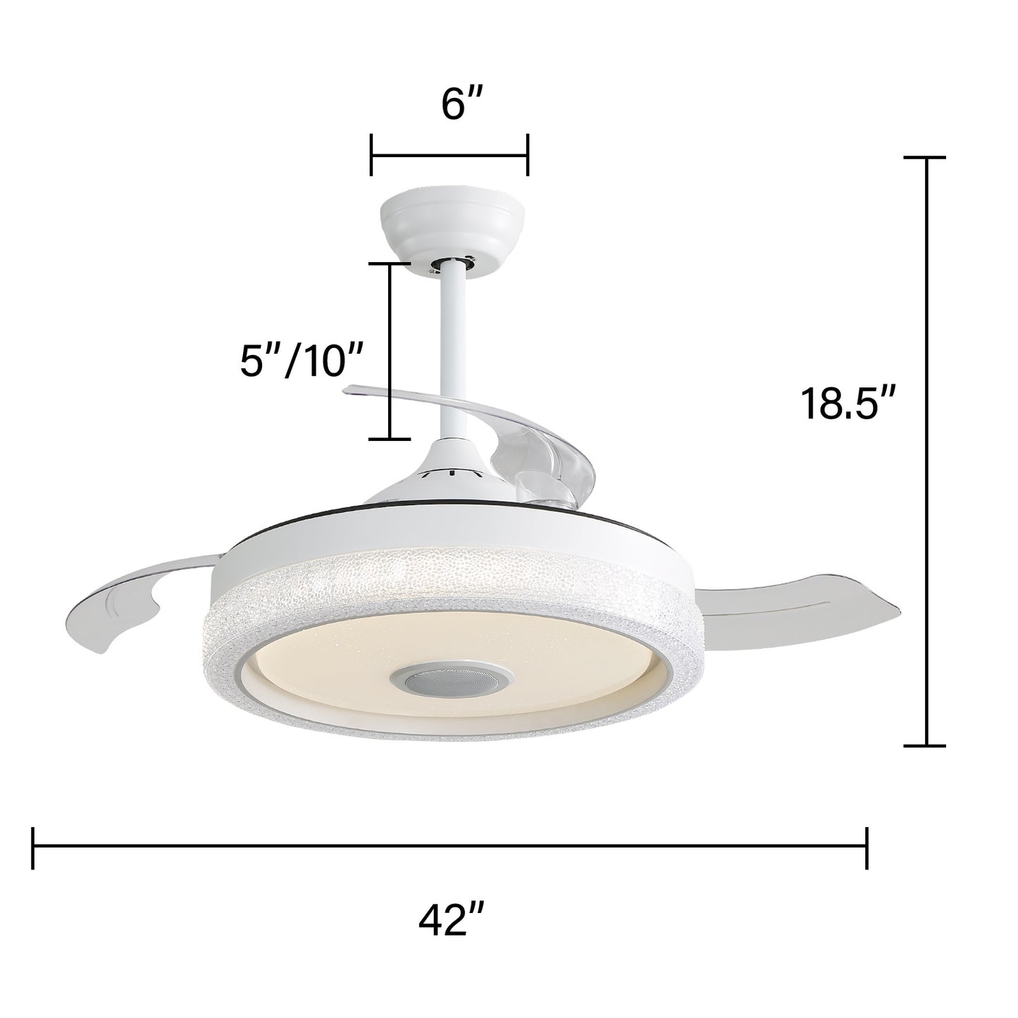 US Local Plastic Remote Control Ceiling Fan