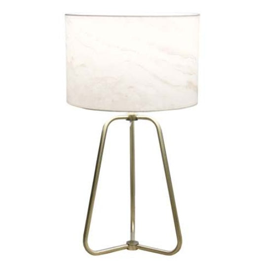 US Local New Design Small Modern Stylish Desk Lamp In Stock In The United States, Easy To Install, Optima Marble Lampshade Table Lamp - Bronze 110V Metal Online Shift Switch, Used For Bedside Table Lamp
