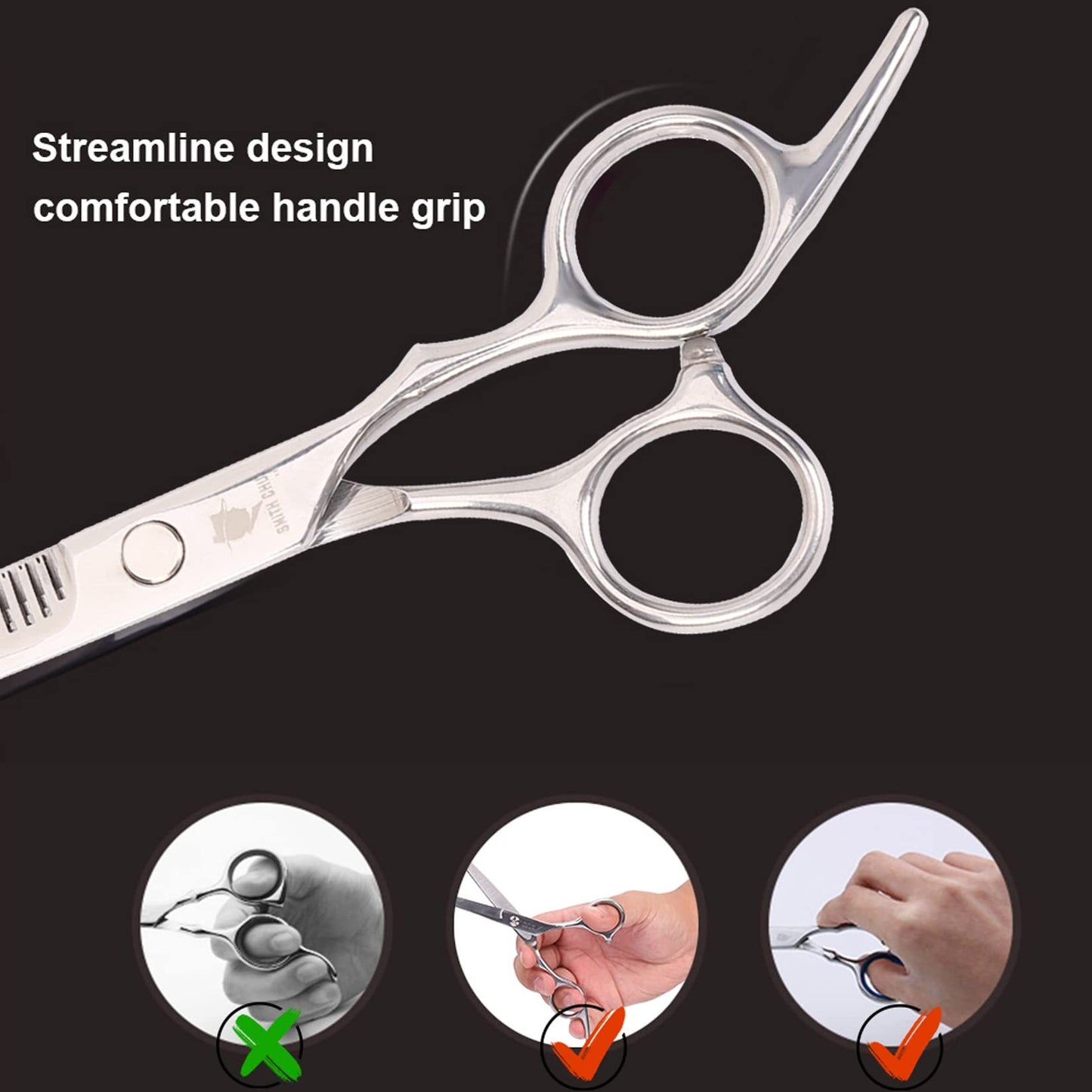 US Local Hair Cutting Scissors Set, 6 Inch Hairdressing Thinning Shears For Hair Cutting For Women, Men, Kids - Silver