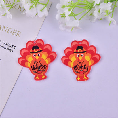 Thanksgiving Turkey Acrylic Phone Case DIY Pendant
