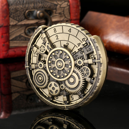 US Local Private Model Time Gear Fingertip Gyroscope Retro Wheel DND Dice Gift Box Set, Role Playing Game Dice On The Table
