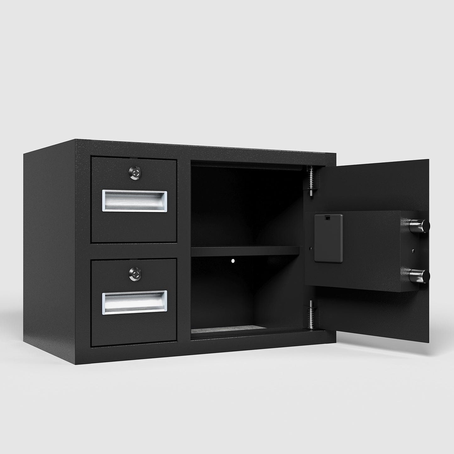 US Local Steel Security Safe And Lock Box With Electronic Keypad - Secure Cash, Jewelry, ID Documents, Black,1.85 Cubic Feet