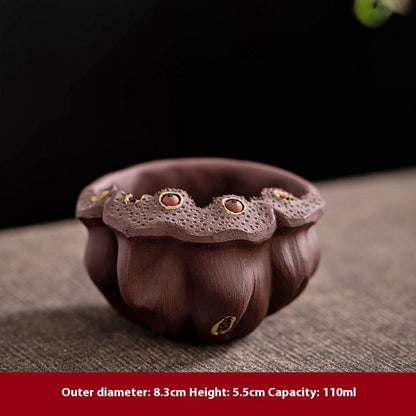 Yixing Purple Sand Pile Painting Personal Cup