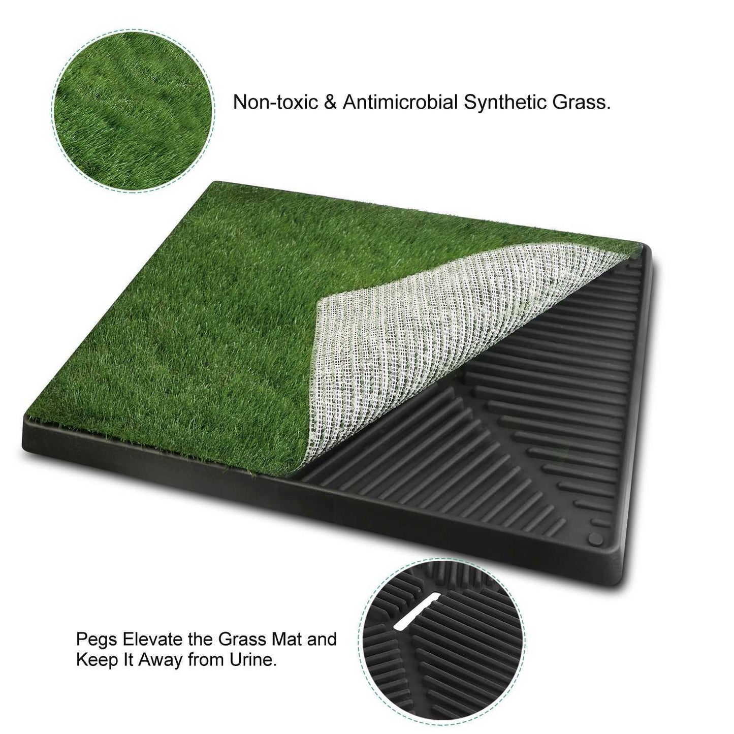 US Local 1 Pc Dog Potty Training Artificial Grass Pad Pet Cat Toilet Trainer Mat Puppy Loo Tray Turf For Small Medium Dogs Indoor Outdoor Use