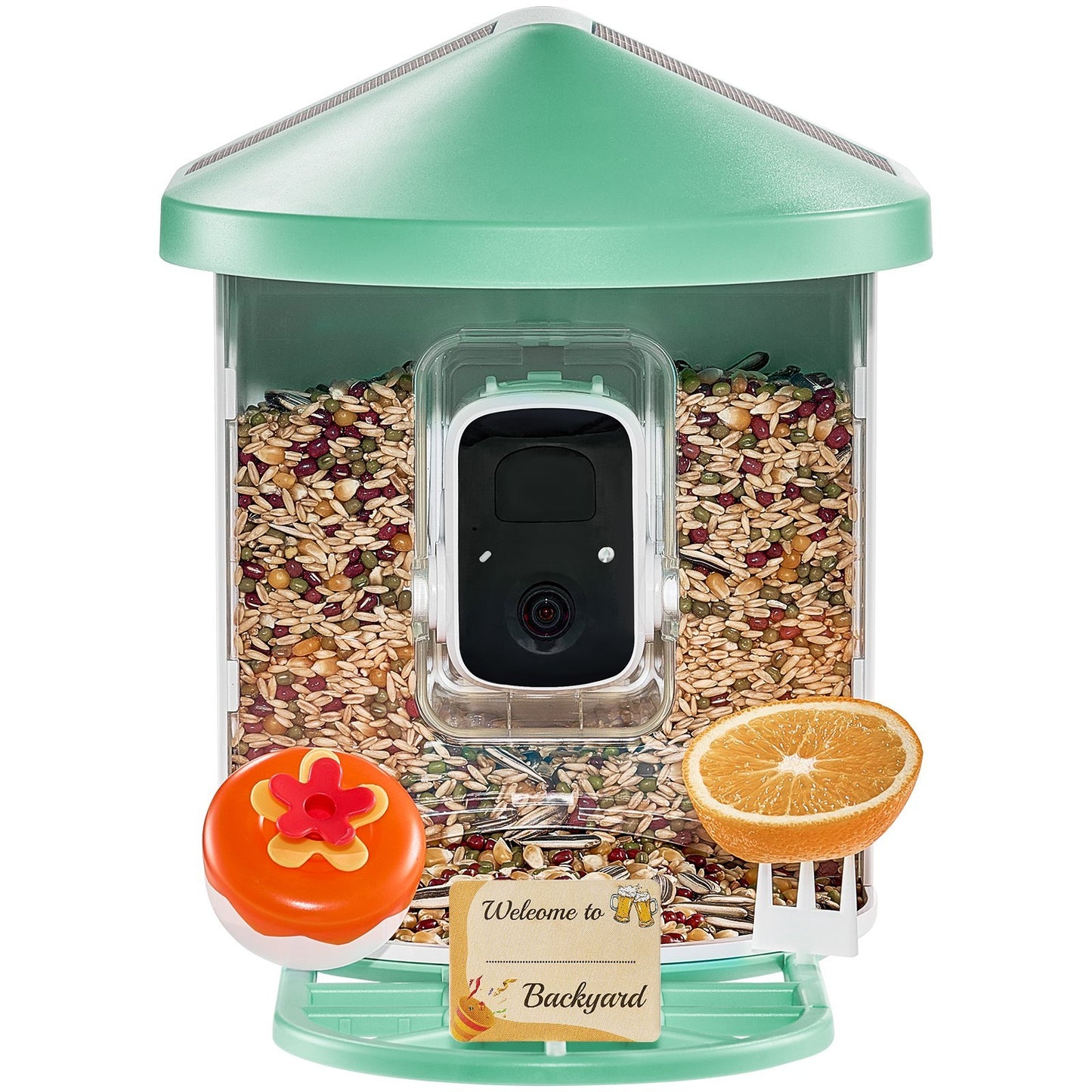 US Local Smart Bird Feeder With Camera 2K HD AI Identify Bird Species Solar-Powered