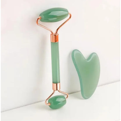 US Local Gua Sha Board 2PCS Massage Stone For Facial Body Skincare Roller Scraping Massager Natural Resin Facial Lifting Scraper Neck Anti Wrinkle Massager Tool