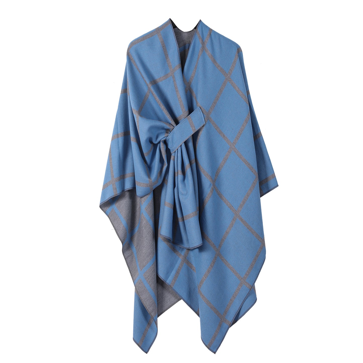 US Local Women's Fashion Gingham Check Warm Scarf