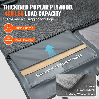 US Local VEVOR Dog Car Seat Cover For Back Seat 54 X 24 In Waterproof 600D For Cars