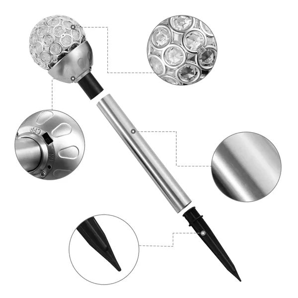 US Local Solarek 3 Pcs Outdoor Solar Lights IP44 Waterproof Ball RGB Light Garden Decor Lamp Landscape Christmas