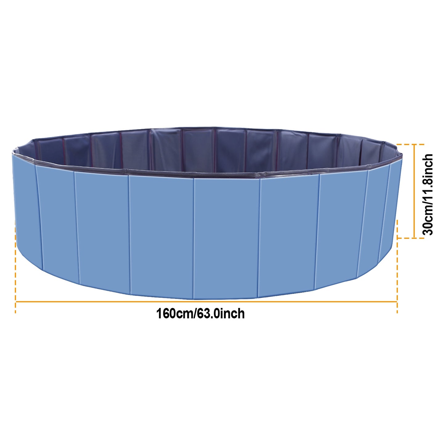 US Local 1Pc 160 X 160 X 30cm-63.0 X 63.0 X 11.8inch Foldable Pet Swimming Pool PVC  Dog Swim Pool Bathing Tub Playmat Pools