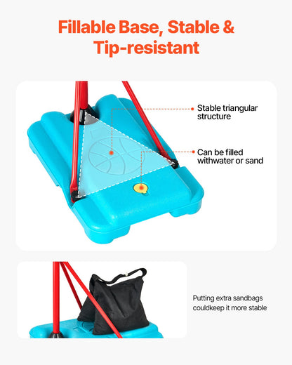 US Local Kids Basketball Hoop Height Adjustable Portable Basketball Court For Kid Outdoor