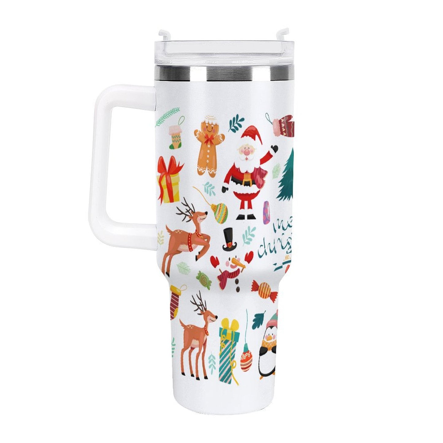 PHDT00339 POD US Local Tumbler 40 oz Large Capacity Car Cup Christmas, Santa Claus