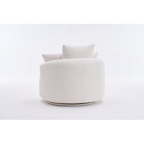 US Local LY-031WH SWIVEL COMPRESSION CHAIR Single-seat Compression Chair, Crochet Yarn Material, Full Sponge Compression Swivel Chair,Compression Chair For Home Living  Home Furniture  Apartment  Hotel Office