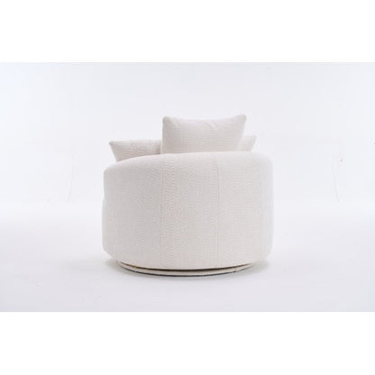 US Local LY-031WH SWIVEL COMPRESSION CHAIR Single-seat Compression Chair, Crochet Yarn Material, Full Sponge Compression Swivel Chair,Compression Chair For Home Living  Home Furniture  Apartment  Hotel Office