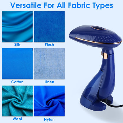 US Local 1Pc 1500W 2 In 1 Foldable Garment Steamer Handheld Fabric Wrinkle Remover With 168ML & 288ML Water Tanks For Flat Hanging Ironing