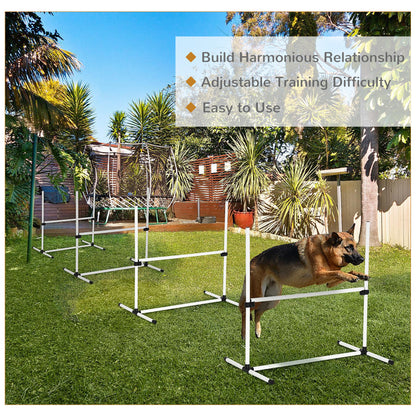 US Local 4-piece Dog Agility Training Equipment With Height-adjustable Jumping Poles
