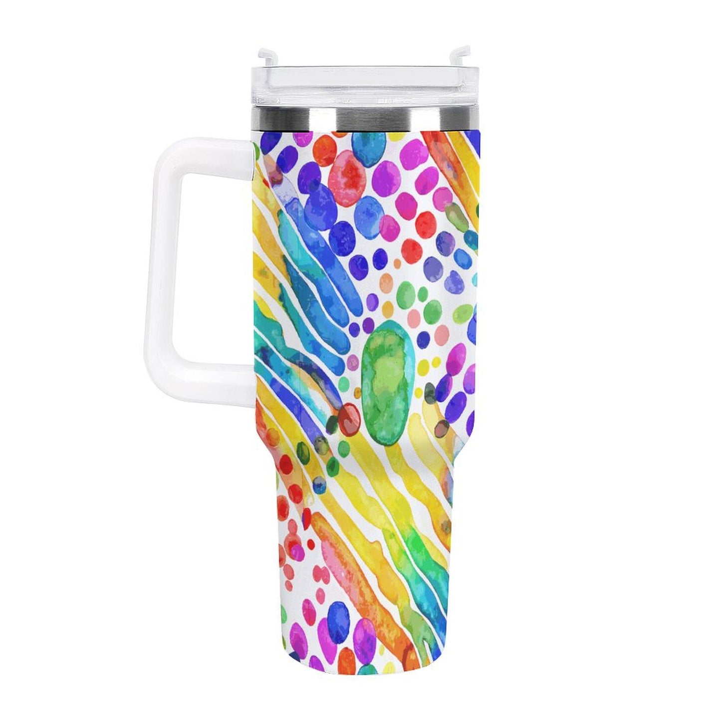 PHDT00540 POD US Local Tumbler 40oz Large Capacity Car Cup Watercolor, Dynamic