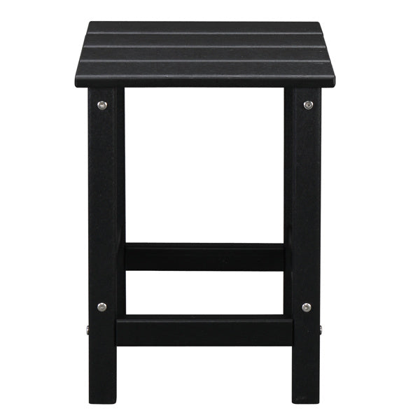US Local 38x38x45.5cm Single Layer Square Black HDPE Side Table