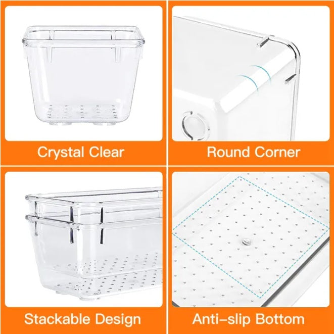 US Local 25 Pcs Clear Plastic Drawer Organizers Set