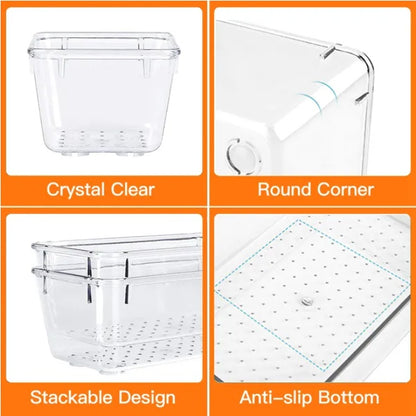 US Local 25 Pcs Clear Plastic Drawer Organizers Set
