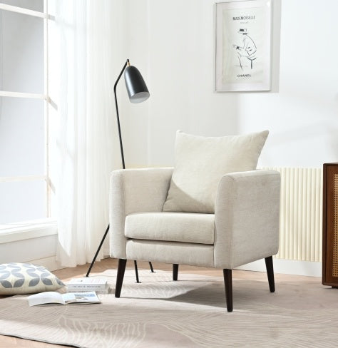 US Local Upholstered Armchair With Solid Wood Legs
