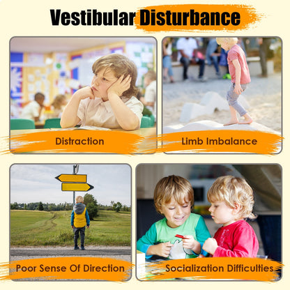 US Local 1Pc Kids Spinning Chair Autism Sensory Swivel Chair Balancing Seat Toy Rotation Chair For Autistic Kids Train Body Coordination Relieve Motion Sickness For Over 3 Years Old Kids