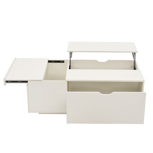 UK Local Lift Up Coffee Table, Coffee Table With Drawer, Wooden Tea Tables Sofa End Tables For Living Room Furniture , White