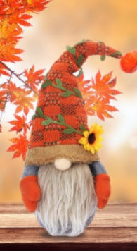 Thanksgiving Harvest Festival Pumpkin Sunflower Faceless Doll Decoration