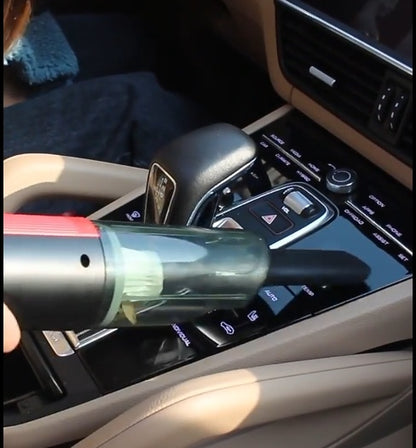 US Local Wired Silver Red Car Vacuum Cleaner Car With Strong Suction Handheld Vacuum Cleaner Small Mini Rechargeable Home Vacuum Cleaner