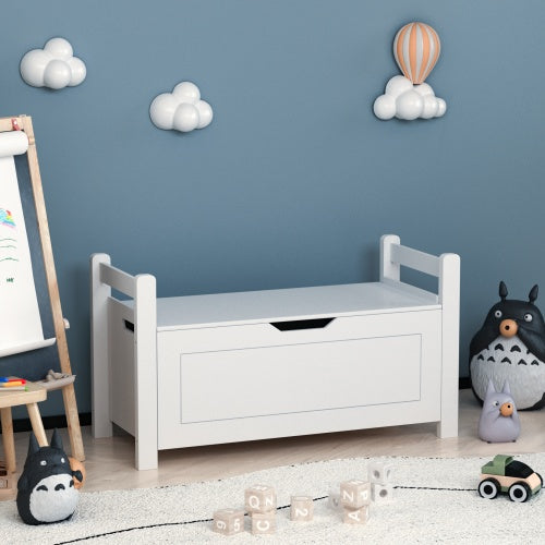US Local White Rubber Wooden Toy Box