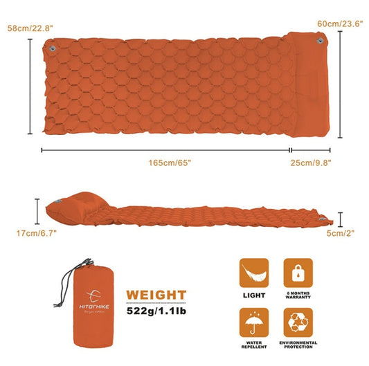 USA Local Outdoor Camping Inflatable Honeycomb Mattress Tent Sleeping Mat