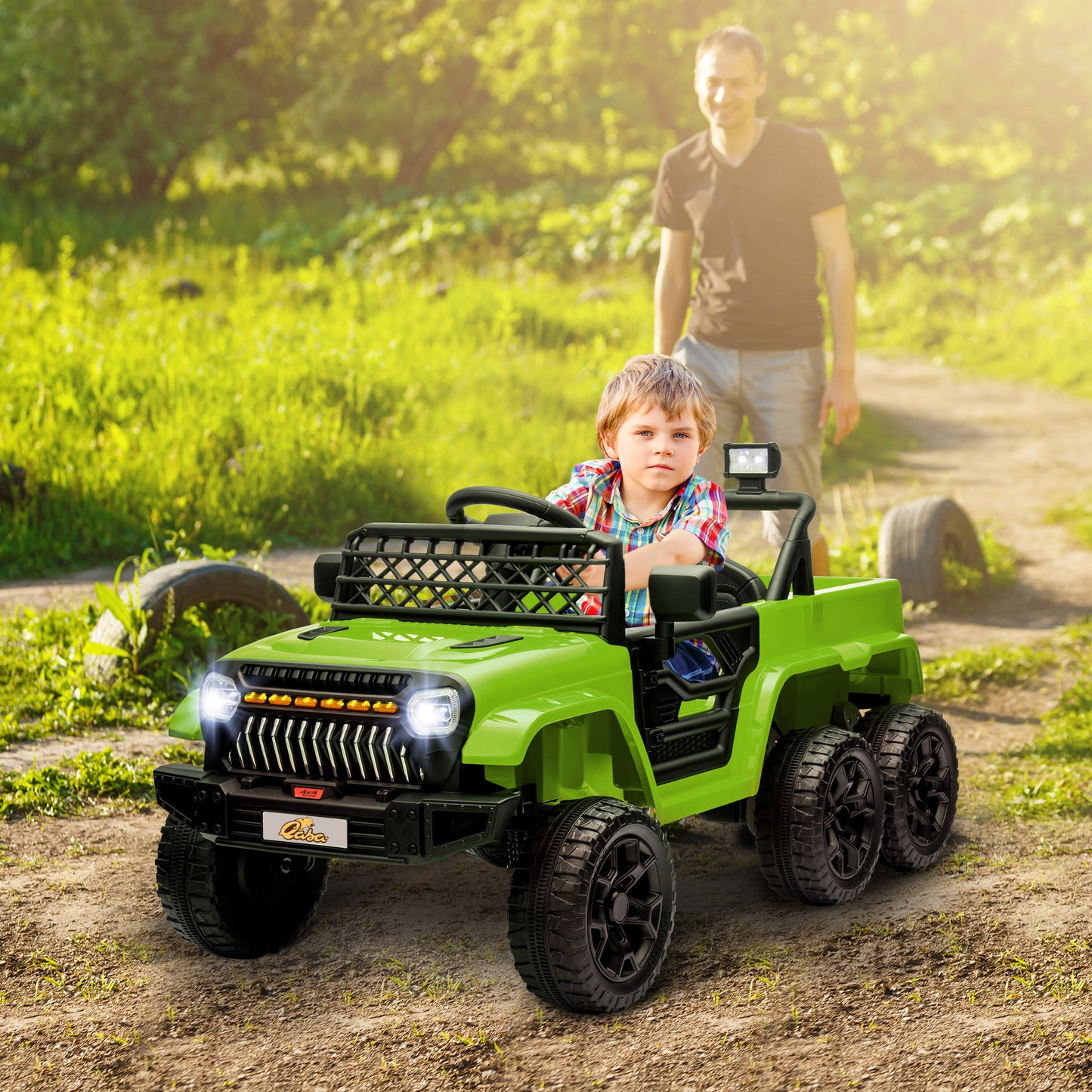US Local 12V 4x4 Kids Electric Car w/ 2WD/4WD Switchable