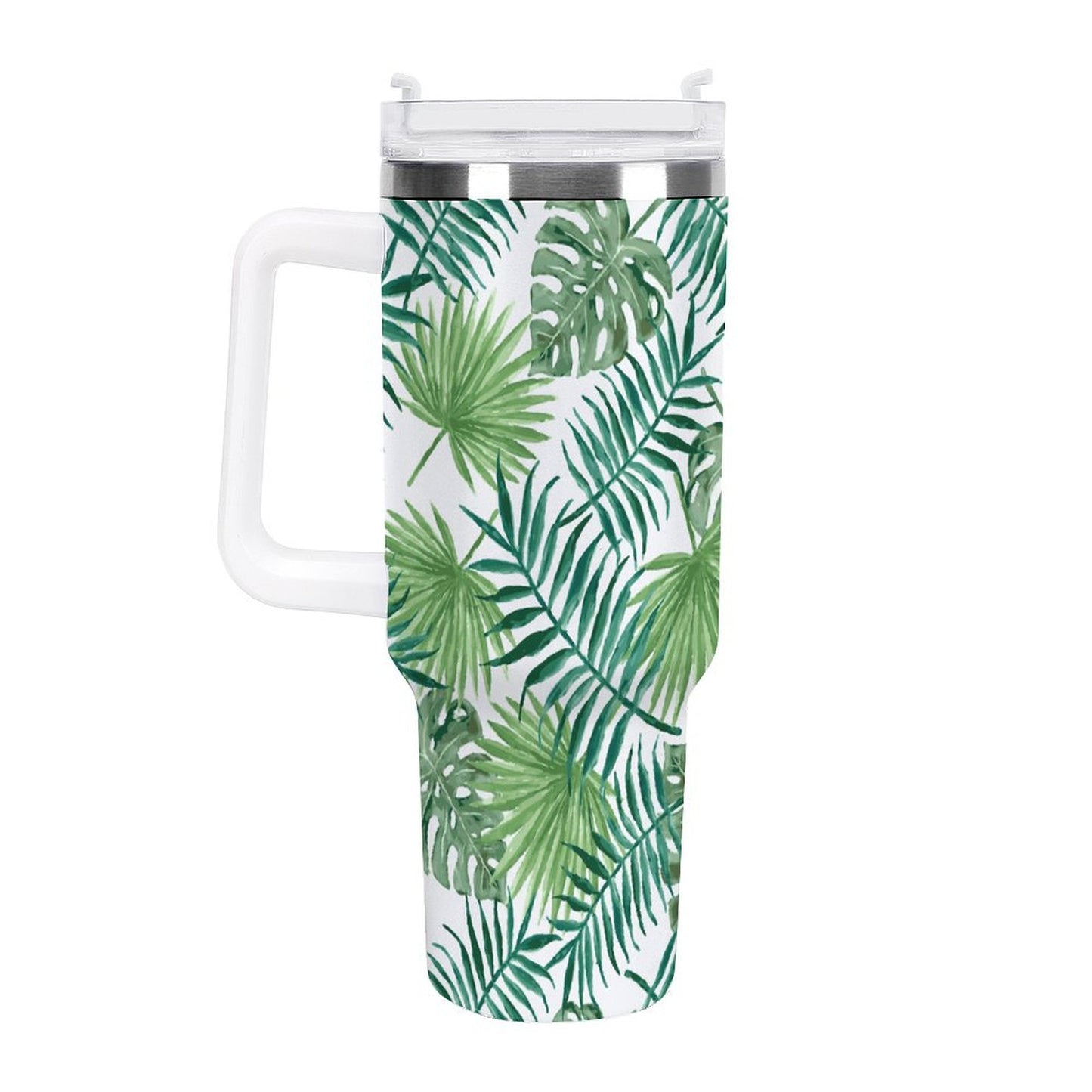 PHDT00392 POD US Local Tumbler 40 oz Large Capacity Car Cup Leaves, Jungle