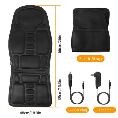 US Local 1Pc Back Massager Cushion Electric Massage Car Seat Cushion Chair Pad With Heating Function 8 Vibration Modes 3 Intensity Levels Fedex Shipping