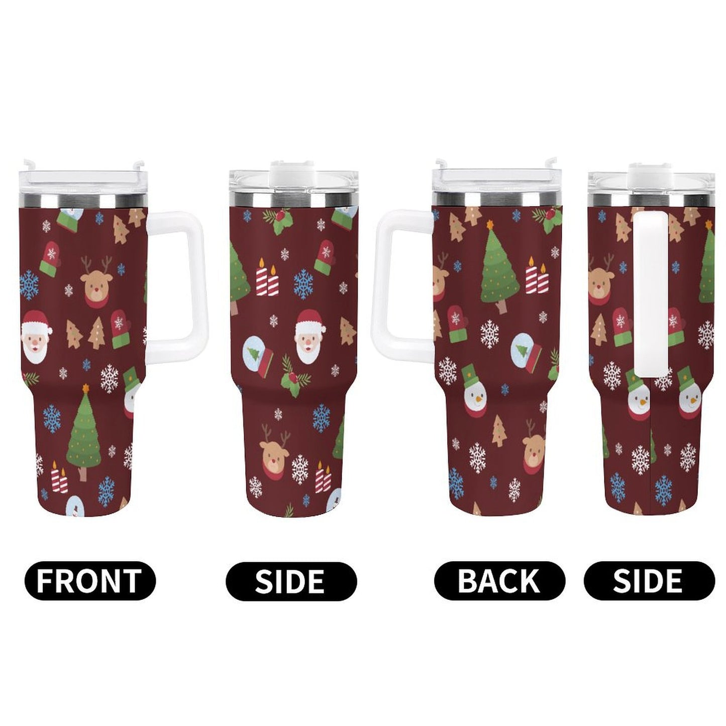 PHDT00067 POD US Local Tumbler 40 oz Large Capacity Car Cup Christmas Tree Santa Claus