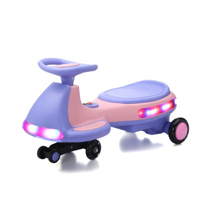 US Local Kids Electric Ride On Car 12V  Electric Wiggle Car , LED Lights , Music,Anti-Rollover For Boys And Girls Ages 3 Indoor Outdoor