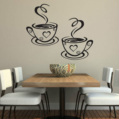 US Local Cup Coffee Removable Wall Sticker Decorative Painting