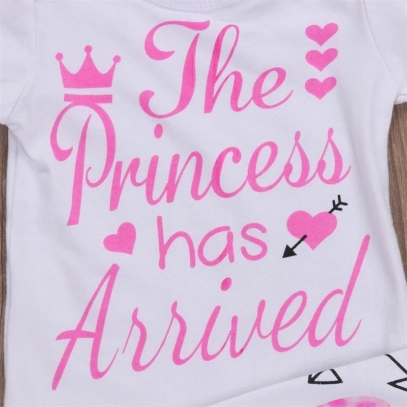 US Local 4PCS Newborn Kids Baby Girl Outfits Clothes Romper Bodysuit Pants Outfits Set