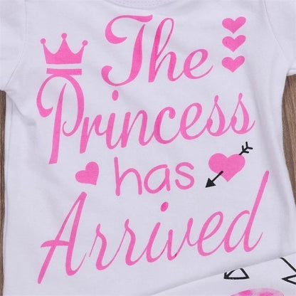 US Local 4PCS Newborn Kids Baby Girl Outfits Clothes Romper Bodysuit Pants Outfits Set