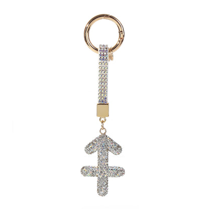 Full Diamond Constellation Keychain Women's Fashion Pendant