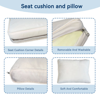 US Local Seven-Piece Sofa Set Table With Sofa Chair Black PE Rattan Outdoor New Design Furniture 7-JH002 Box 3-1-2-3 With White Color Cushion