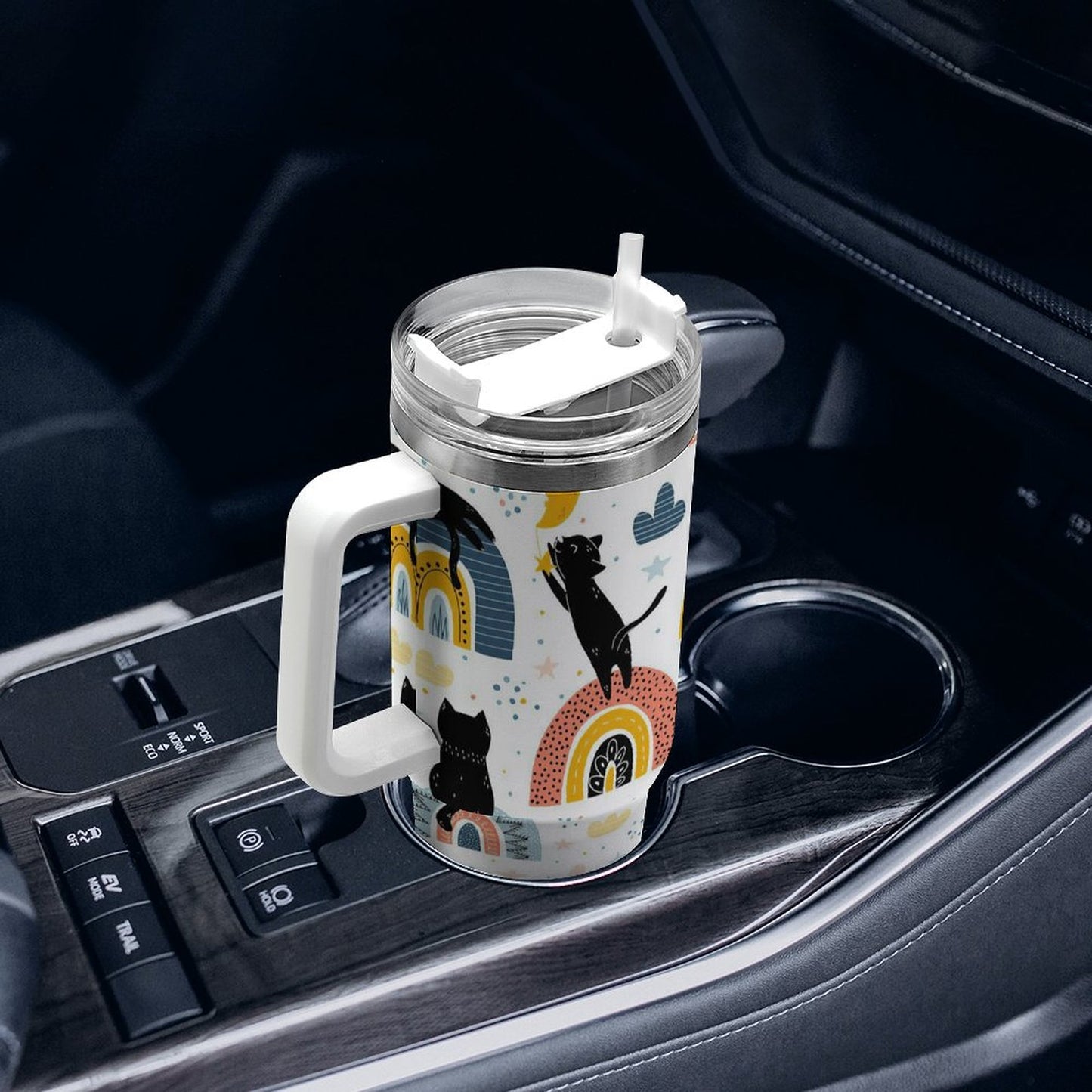 PHDT00244 POD US Local Tumbler 40 oz Large Capacity Car Cup Cat