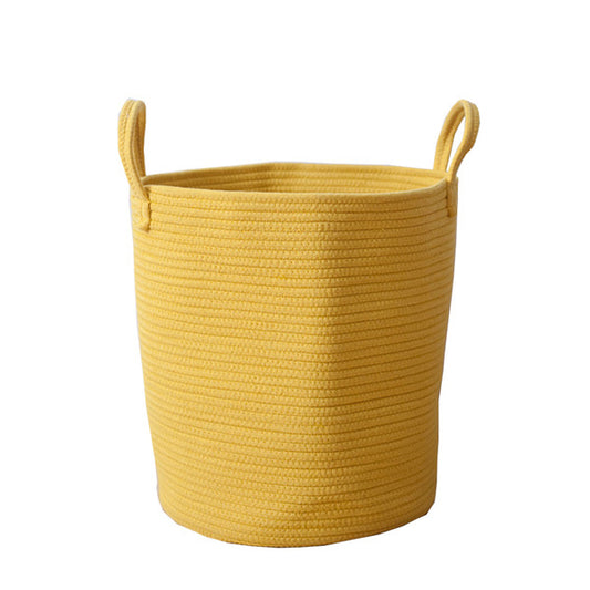 US Local Large Woven Storage Basket With Sturdy Handle Holder