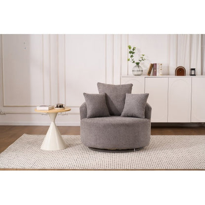 US Local LY-031WH SWIVEL COMPRESSION CHAIR Single-seat Compression Chair, Crochet Yarn Material, Full Sponge Compression Swivel Chair,Compression Chair For Home Living  Home Furniture  Apartment  Hotel Office